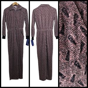 Vintage Dead Stock Loomtogs Tennis Whites Velour Jumpsuit Women’s Size Small USA